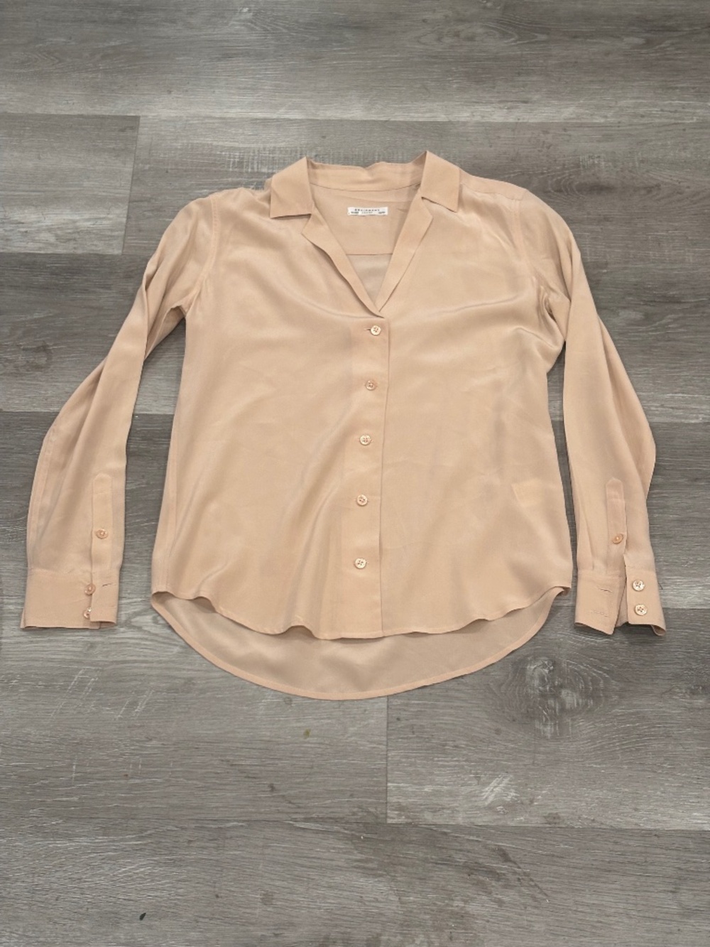Equipment Femme 100% Silk Blouse Blush Pink Womens XS Quiet Luxury